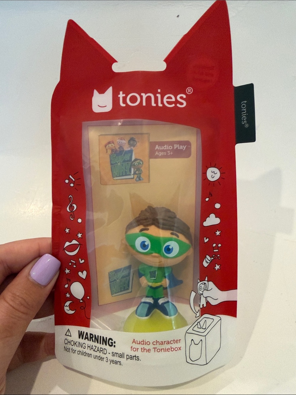 NWT Tonies Super Why Audio Play Character - Green and Blue